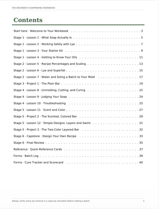 The Beginner’s Soapmaking Workbook: Learn by Making