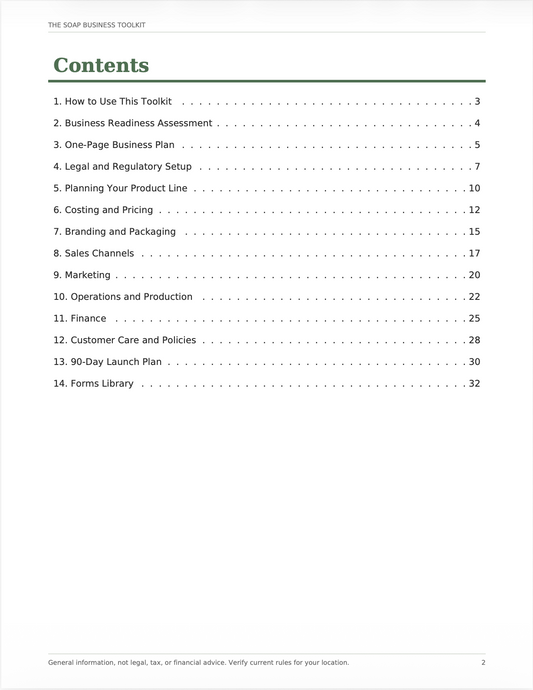 The Soap Business Toolkit